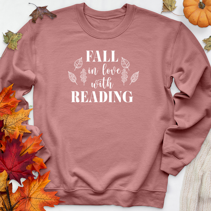 fall in love with reading premium crewneck sweatshirt