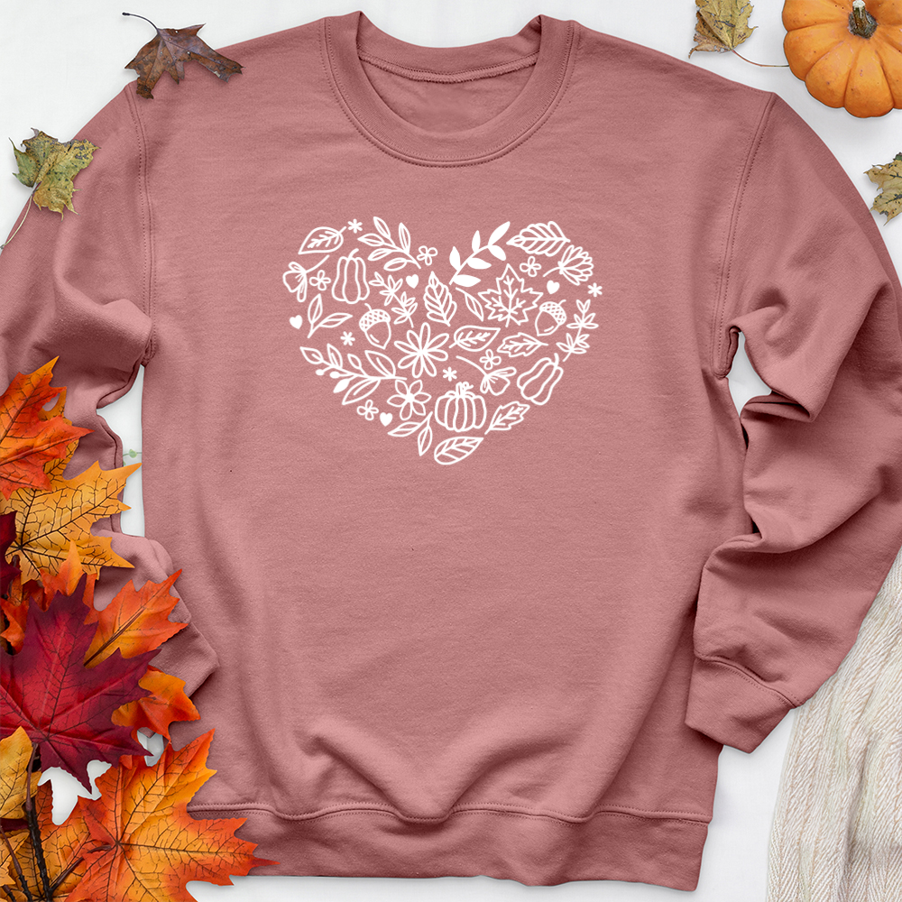 fall heart premium crewneck sweatshirt