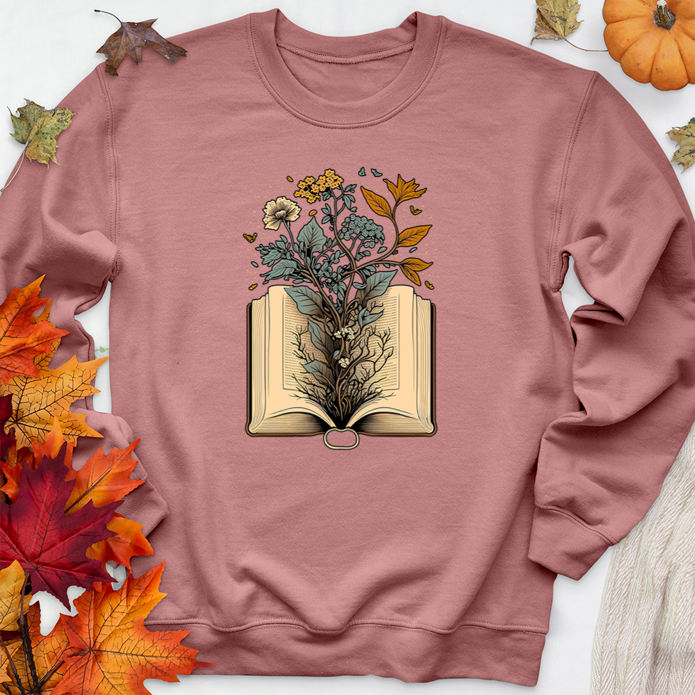 growing book premium crewneck sweatshirt