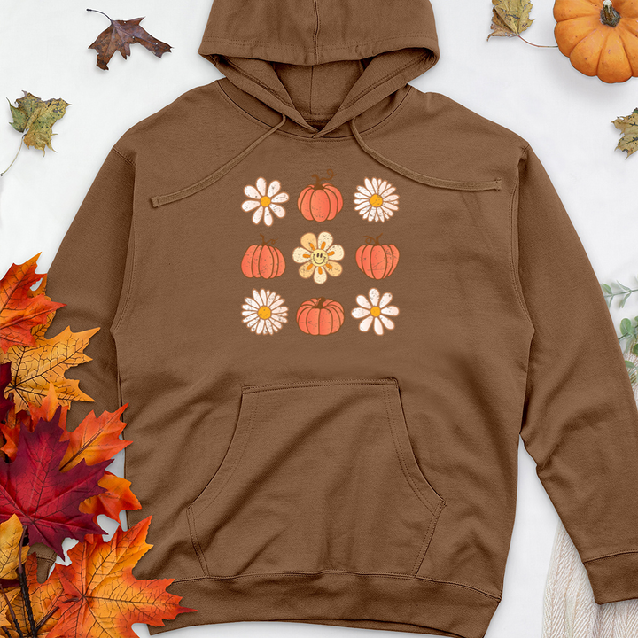 flower pumpkins premium hooded sweatshirt