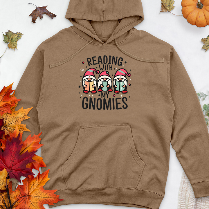 reading gnomies premium hooded sweatshirt