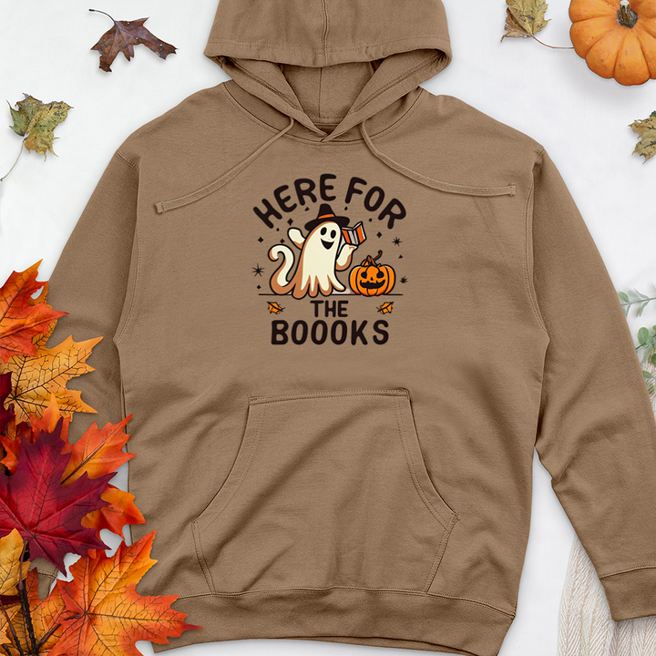 here for the boooks premium hooded sweatshirt
