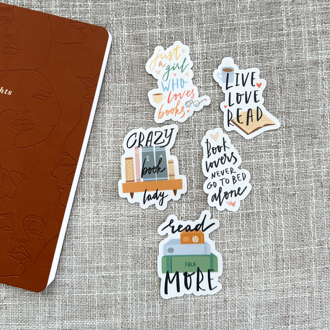 book lovers sticker pack