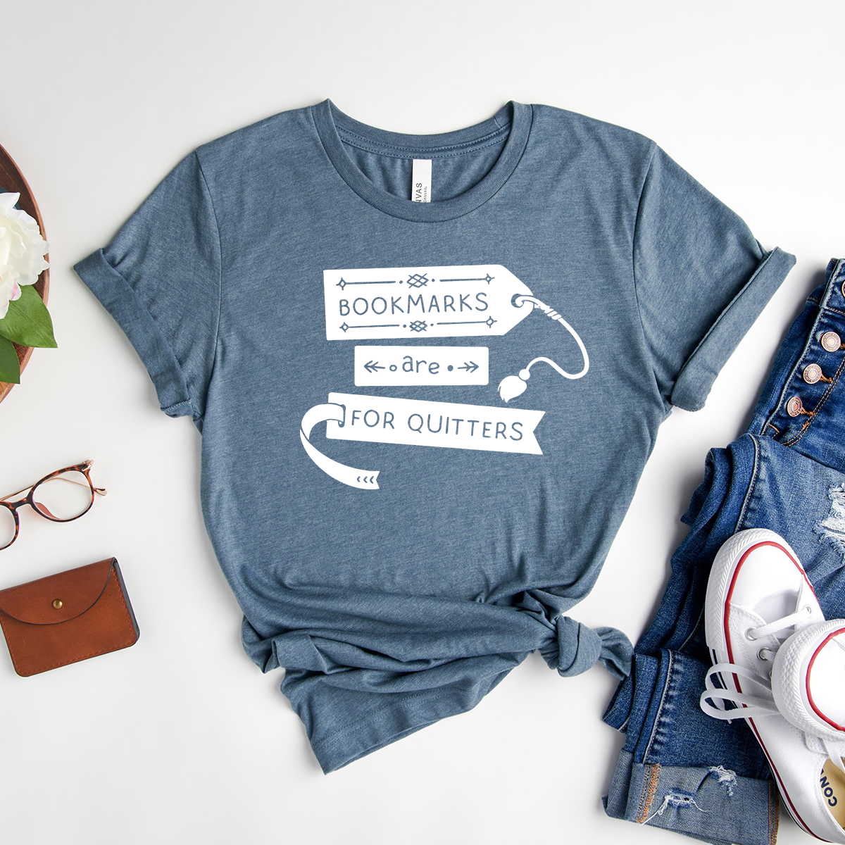bookmarks are for quitters unisex tee – Piper and Ivy
