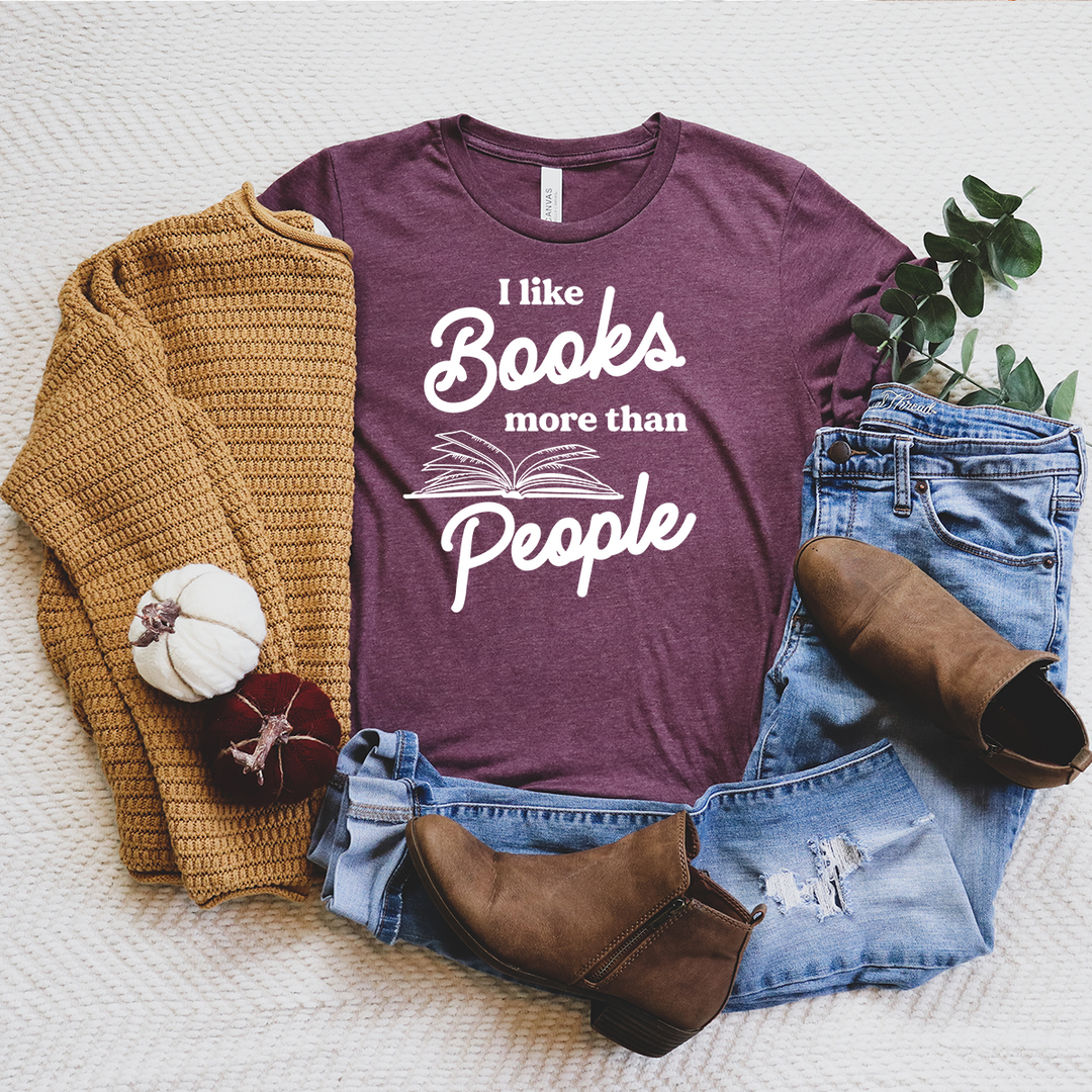books more than people unisex tee