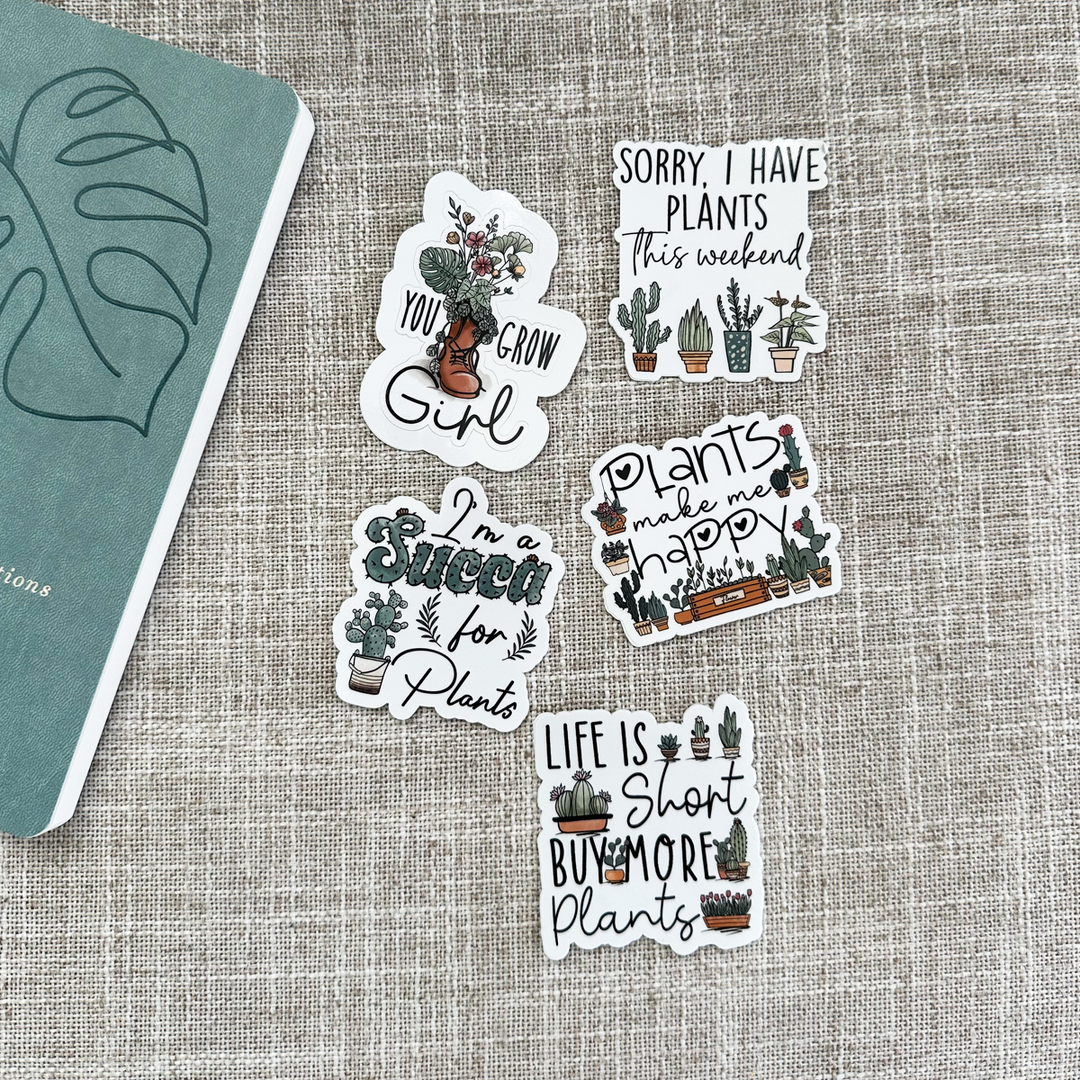 colorful plants sticker pack