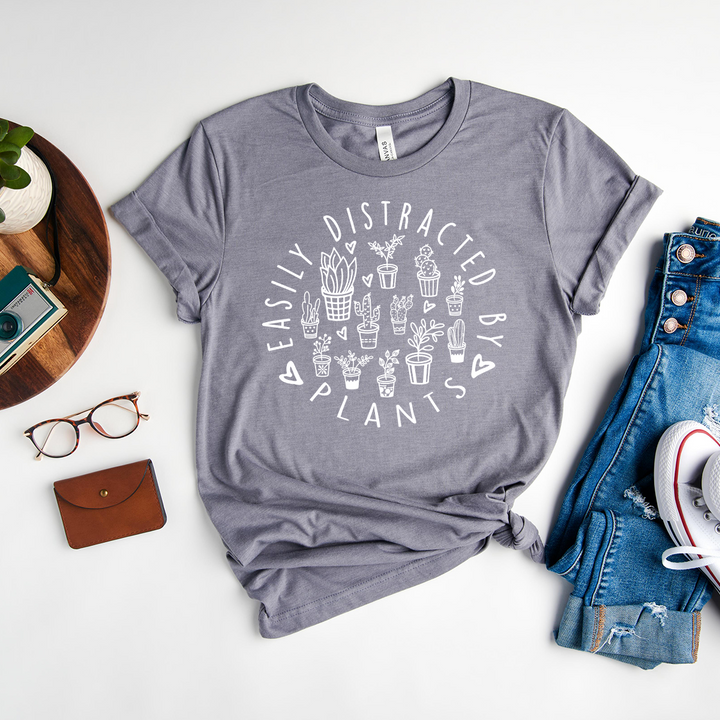 distracted by plants unisex tee