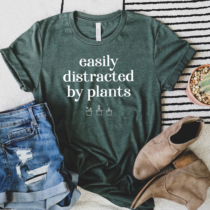 easily distracted by plants unisex tee
