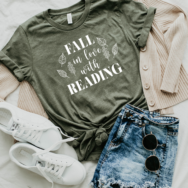 fall in love with reading unisex tee