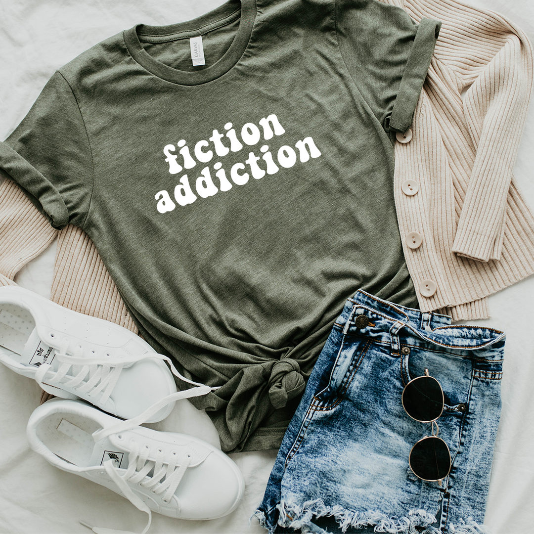 fiction addiction unisex tee