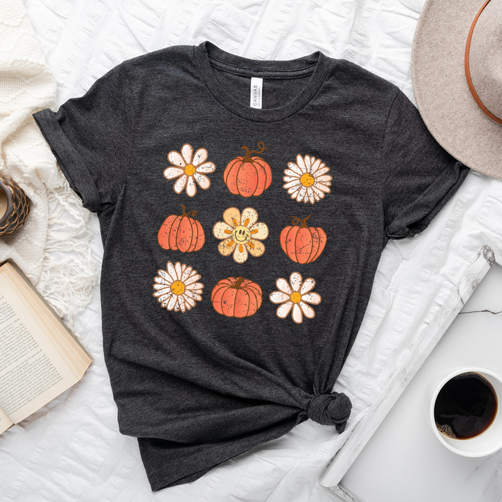 flower pumpkins unisex tee