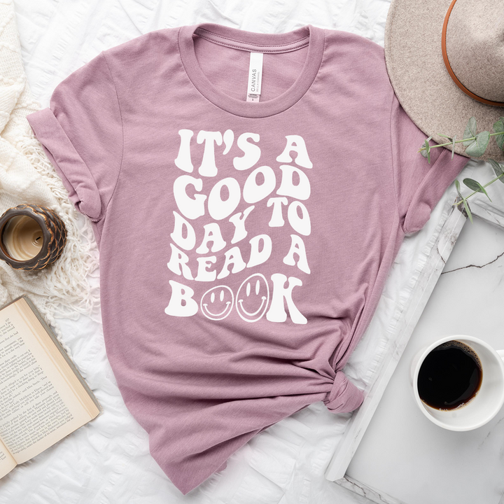 good day to read a book unisex tee