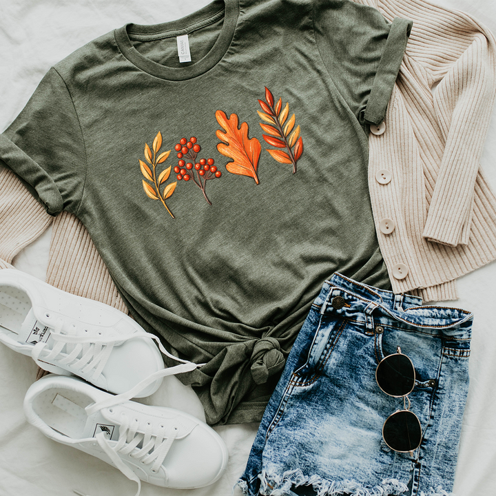 leaf row unisex tee