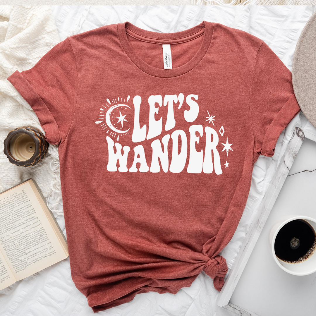 let's wander unisex tee