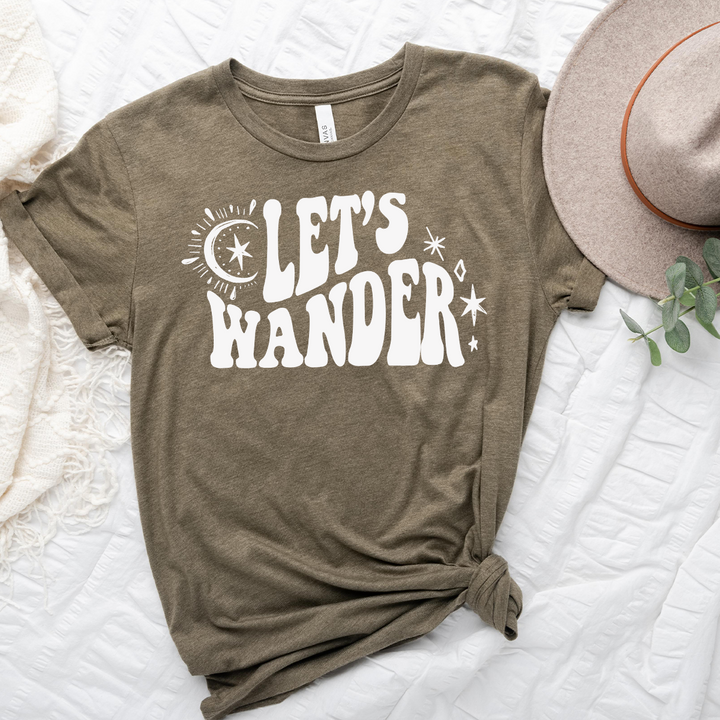 let's wander unisex tee