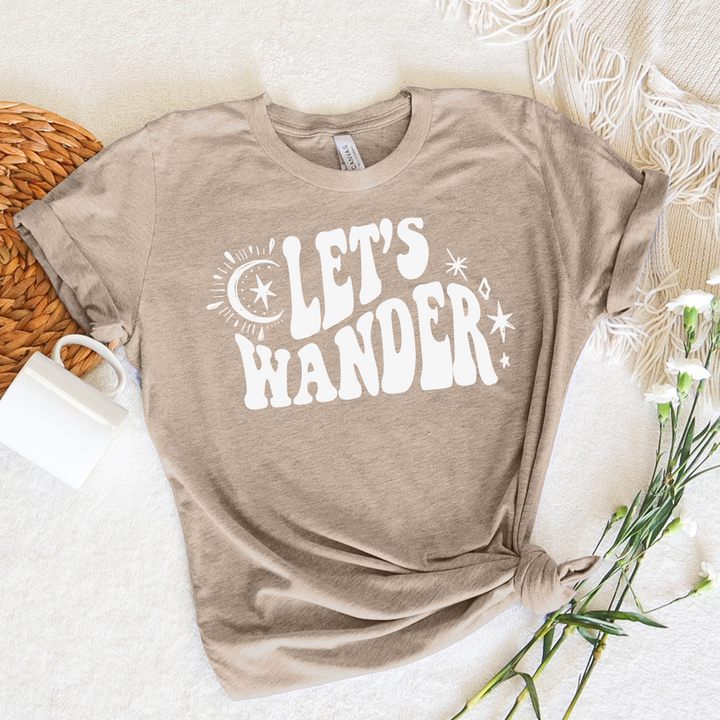 let's wander unisex tee