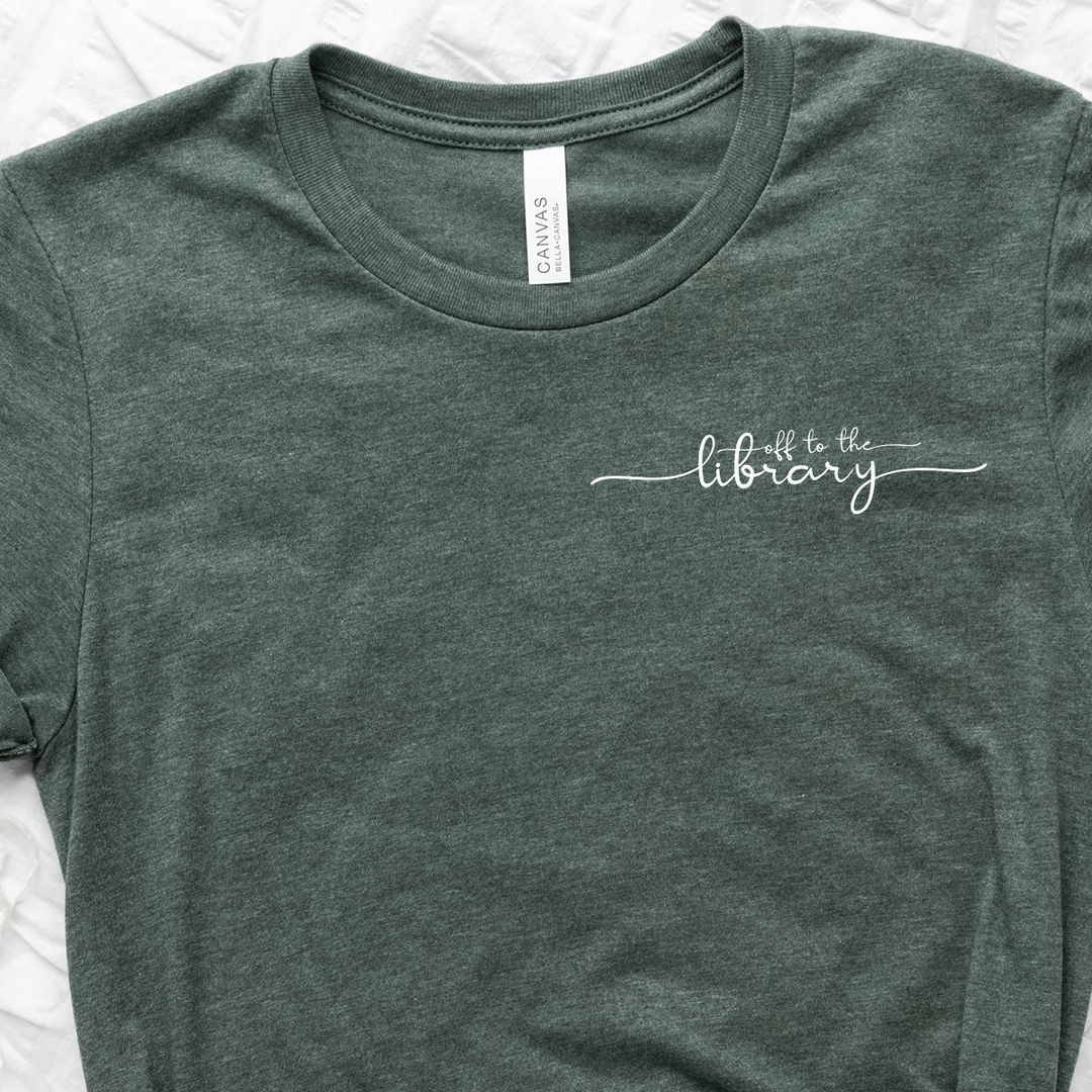 off to the library unisex tee