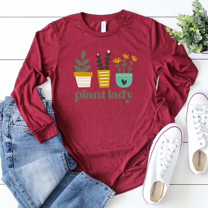 plant lady color long sleeve unisex tee
