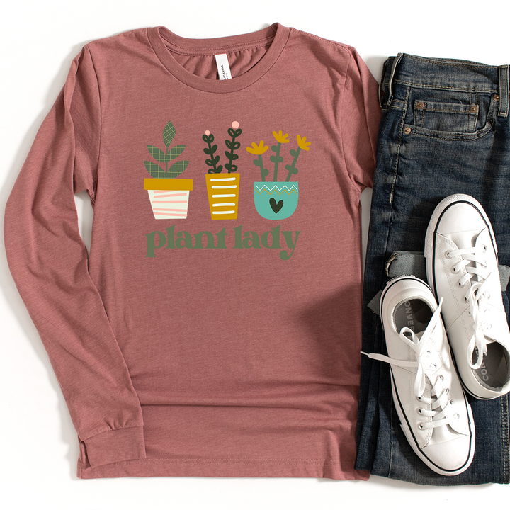 plant lady color long sleeve unisex tee
