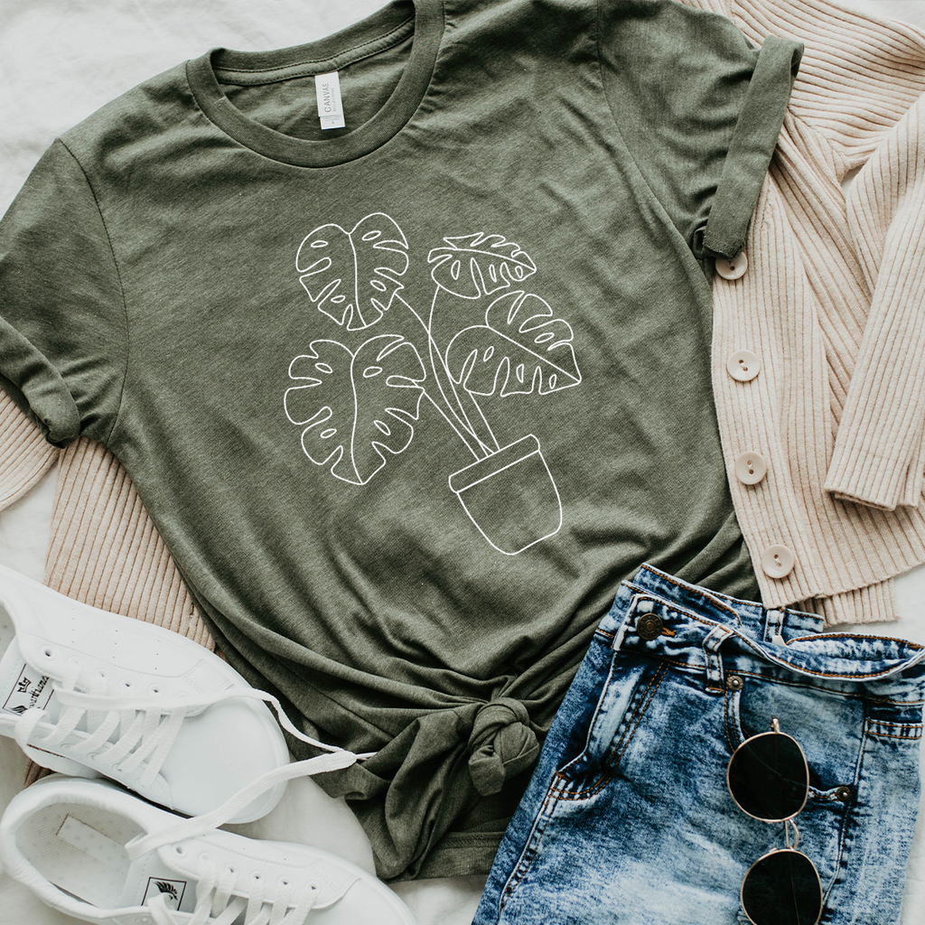 potted monstera unisex tee