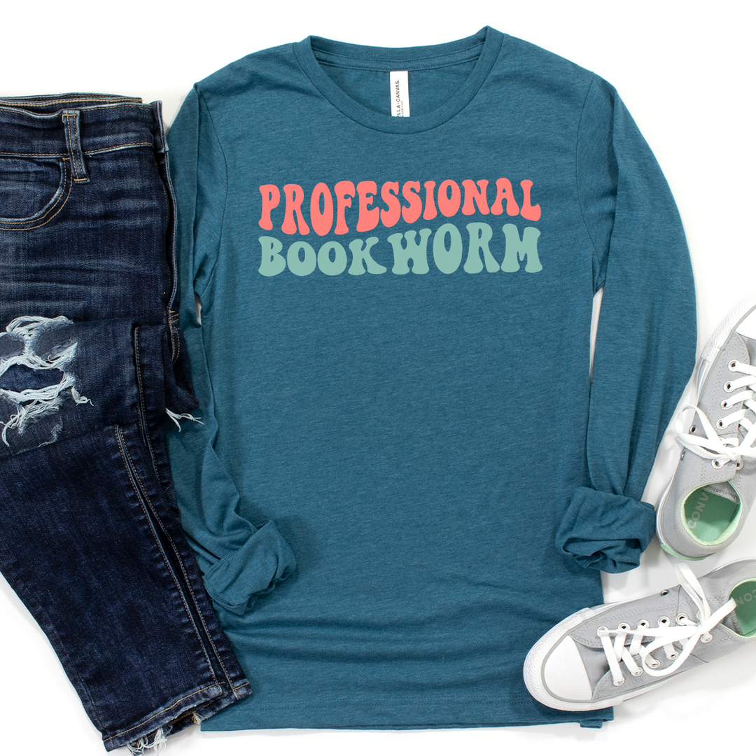 professional bookworm long sleeve unisex tee