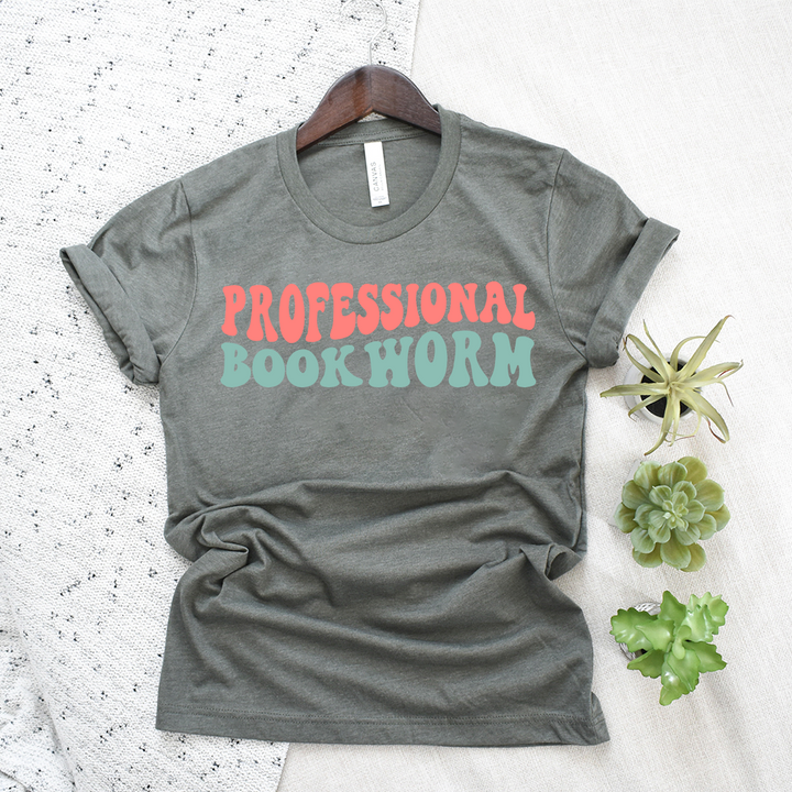 professional book worm unisex tee