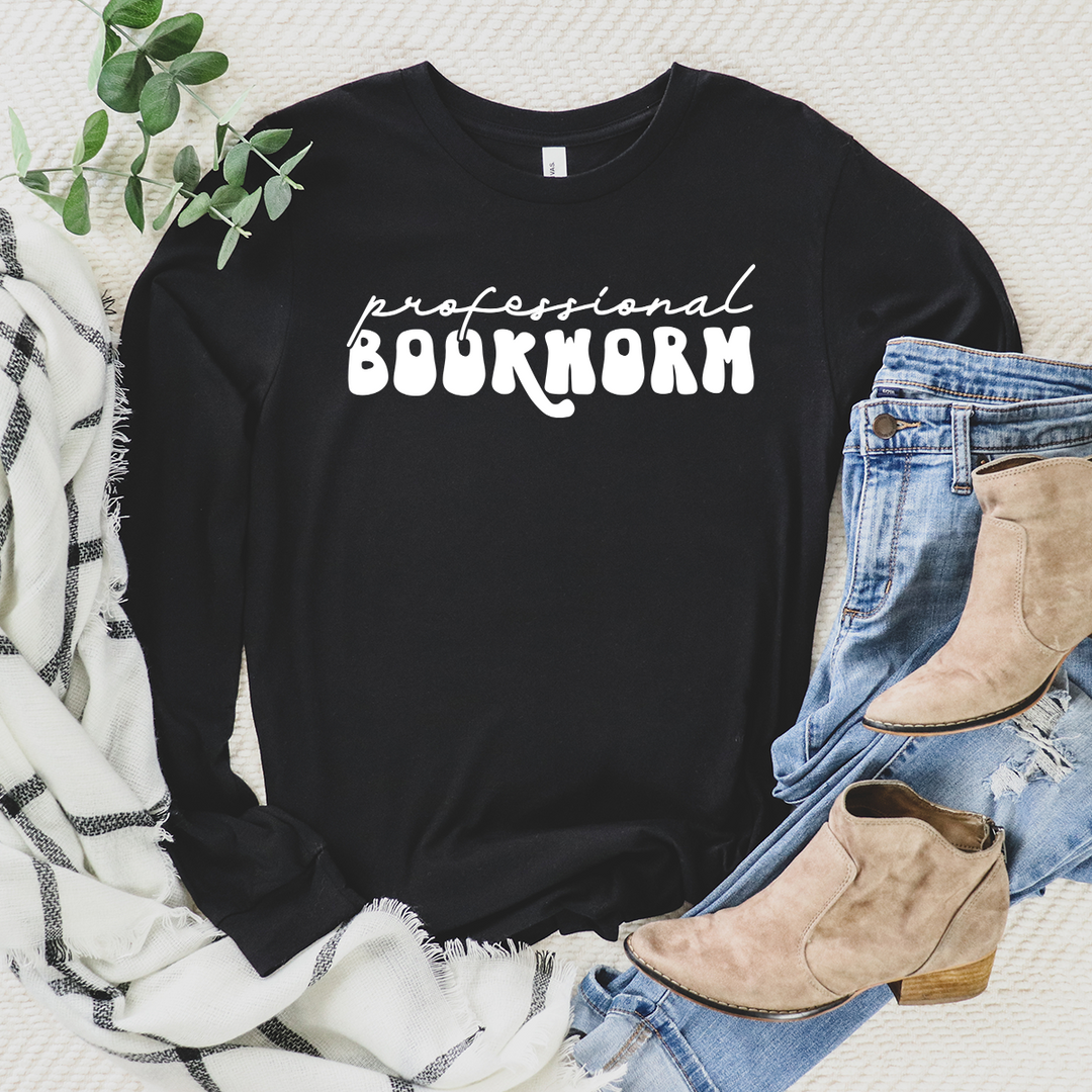professional bookworm script long sleeve unisex tee – Piper and Ivy