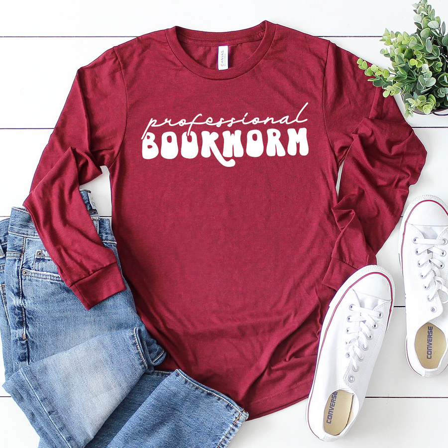professional bookworm script long sleeve unisex tee – Piper and Ivy