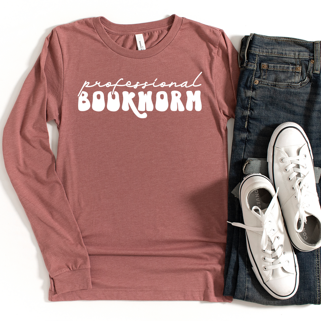 professional bookworm script long sleeve unisex tee – Piper and Ivy