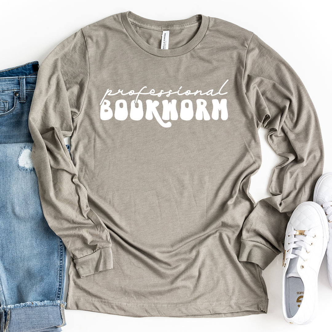 professional bookworm script long sleeve unisex tee – Piper and Ivy