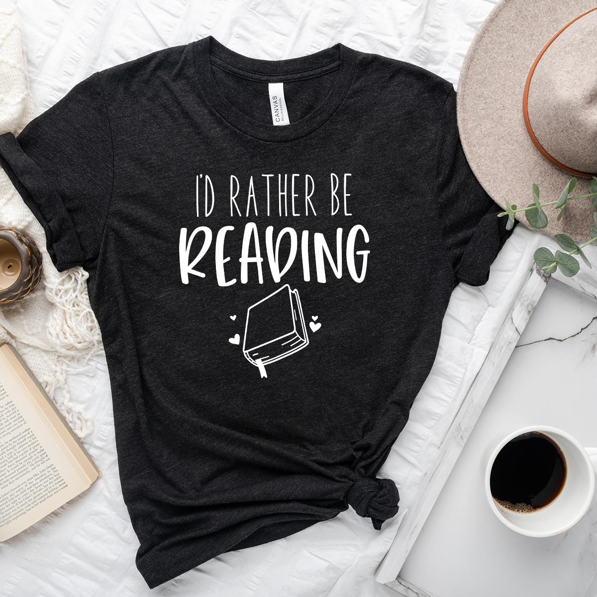 I'd rather be reading unisex tee – Piper and Ivy