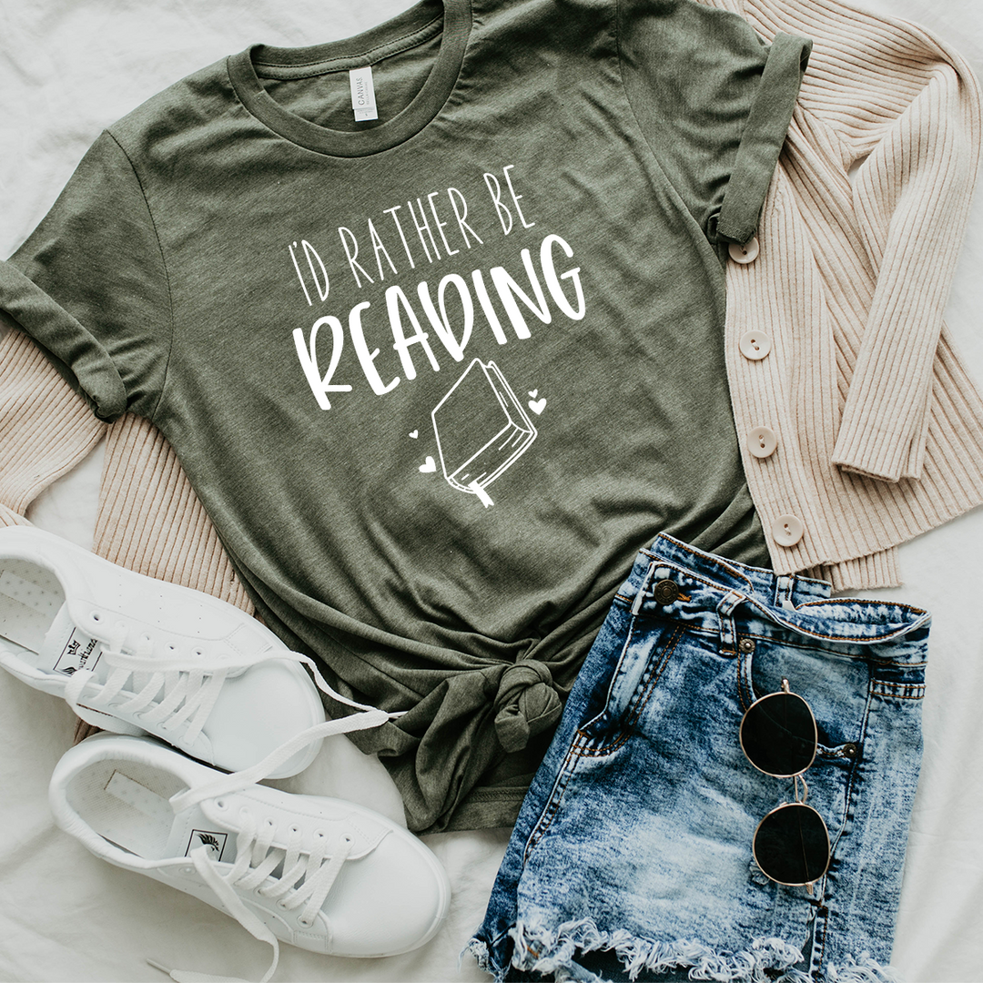 I'd rather be reading unisex tee