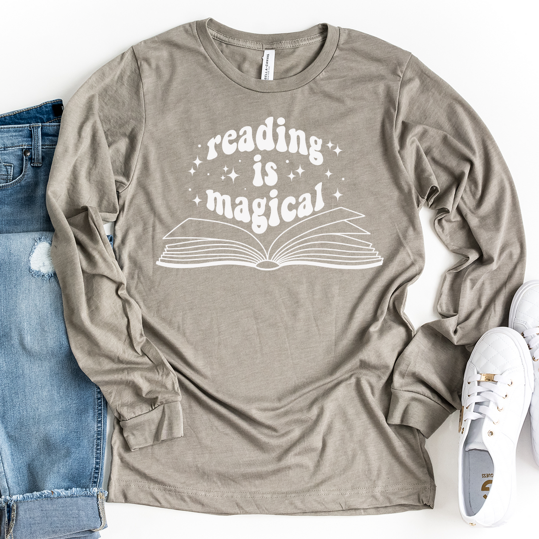 reading is magical long sleeve unisex tee