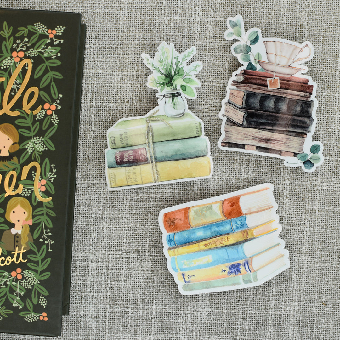 tea and books sticker pack